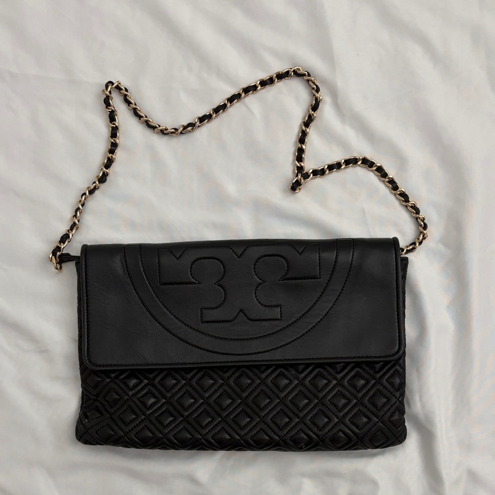 Tory Burch Black Quilted Convertible Bag - Picture 2 of 13